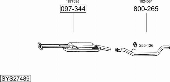 Bosal SYS27489 - Sistem de esapament - allinparts.ro