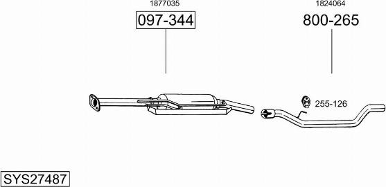 Bosal SYS27487 - Sistem de esapament allinparts.ro