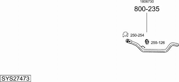 Bosal SYS27473 - Sistem de esapament - allinparts.ro