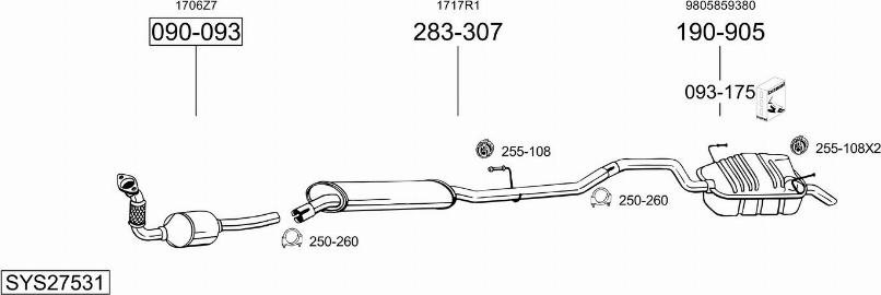 Bosal SYS27531 - Sistem de esapament allinparts.ro