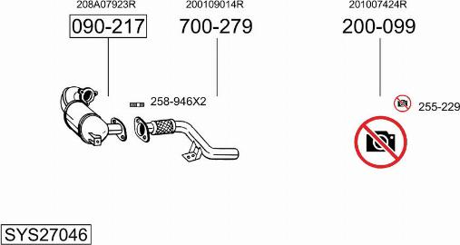 Bosal SYS27046 - Sistem de esapament allinparts.ro