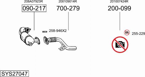 Bosal SYS27047 - Sistem de esapament - allinparts.ro