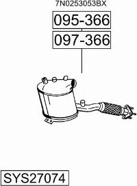 Bosal SYS27074 - Sistem de esapament - allinparts.ro