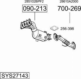 Bosal SYS27143 - Sistem de esapament allinparts.ro