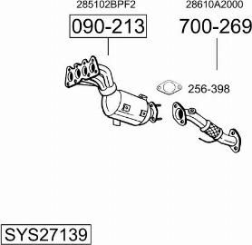 Bosal SYS27139 - Sistem de esapament allinparts.ro
