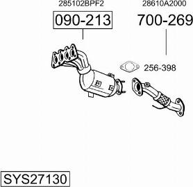 Bosal SYS27130 - Sistem de esapament allinparts.ro