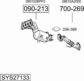 Bosal SYS27133 - Sistem de esapament allinparts.ro