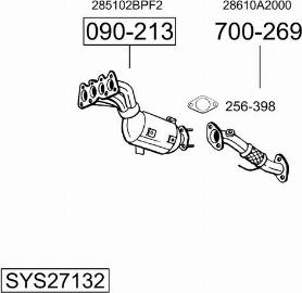 Bosal SYS27132 - Sistem de esapament allinparts.ro