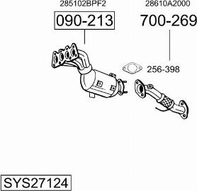 Bosal SYS27124 - Sistem de esapament allinparts.ro
