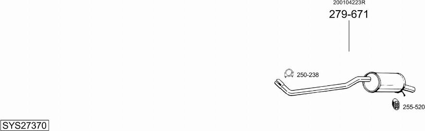 Bosal SYS27370 - Sistem de esapament - allinparts.ro