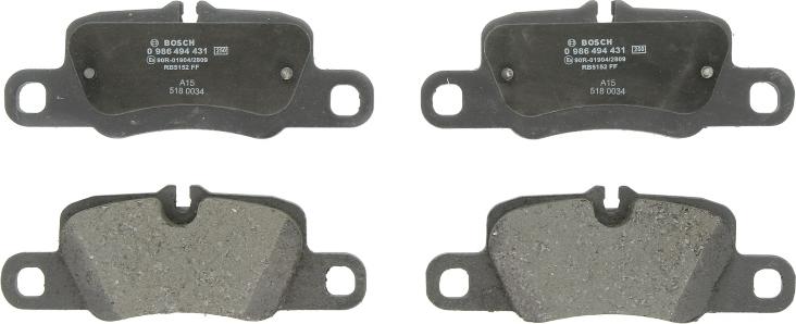 BOSCH 0 986 494 431 - Set placute frana,frana disc allinparts.ro