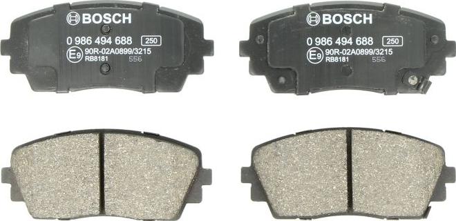 BOSCH 0 986 494 688 - Set placute frana,frana disc - allinparts.ro