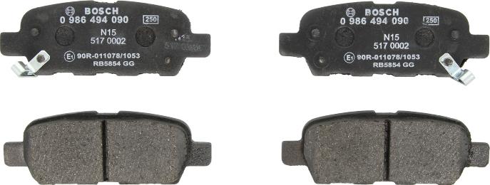 BOSCH 0 986 494 090 - Set placute frana,frana disc allinparts.ro