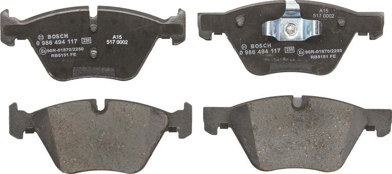 BOSCH 0 986 494 117 - Set placute frana,frana disc - allinparts.ro