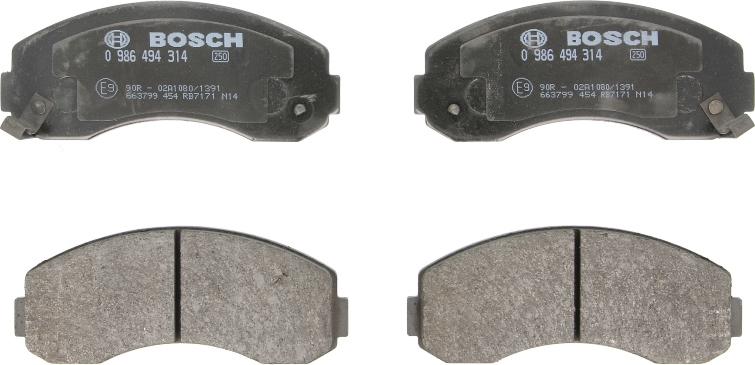 BOSCH 0 986 494 314 - Set placute frana,frana disc - allinparts.ro