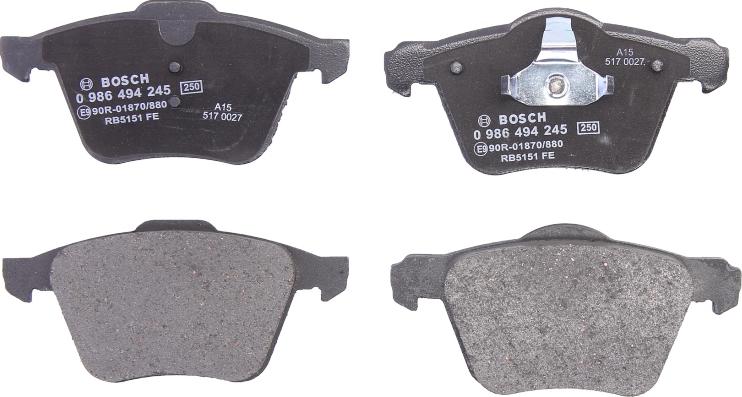 BOSCH 0 986 494 245 - Set placute frana,frana disc allinparts.ro