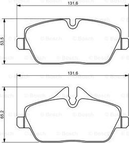 BOSCH 0 986 494 264 - Set placute frana,frana disc - allinparts.ro