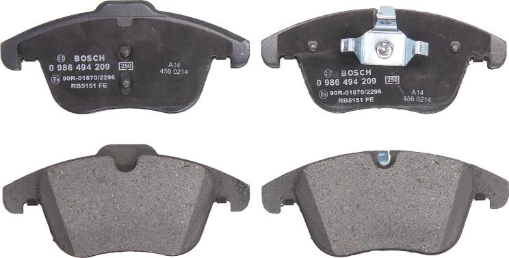 BOSCH 0 986 494 209 - Set placute frana,frana disc allinparts.ro