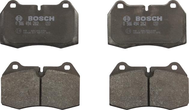 BOSCH 0 986 494 282 - Set placute frana,frana disc - allinparts.ro