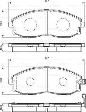 BOSCH 0 986 495 065 - Set placute frana,frana disc allinparts.ro