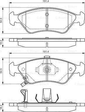 BOSCH 0 986 495 067 - Set placute frana,frana disc allinparts.ro