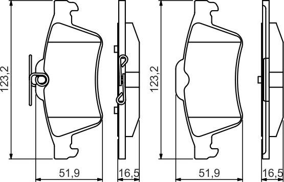 BOSCH 0 986 495 216 - Set placute frana,frana disc - allinparts.ro