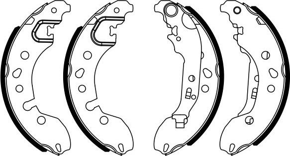 BOSCH 0 986 487 921 - Set saboti frana - allinparts.ro