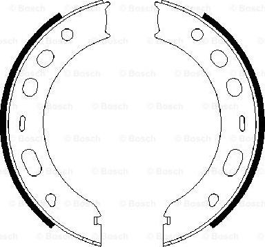 BOSCH 0 986 487 706 - Set saboti frana, frana de mana - allinparts.ro