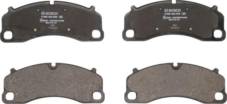 BOSCH 0 986 424 925 - Set placute frana,frana disc - allinparts.ro