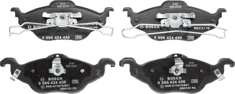 BOSCH 0 986 424 456 - Set placute frana,frana disc allinparts.ro
