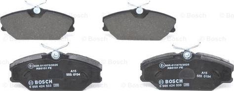 BOSCH 0 986 424 533 - Set placute frana,frana disc allinparts.ro