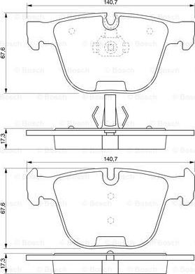 BOSCH 0 986 424 698 - Set placute frana,frana disc allinparts.ro