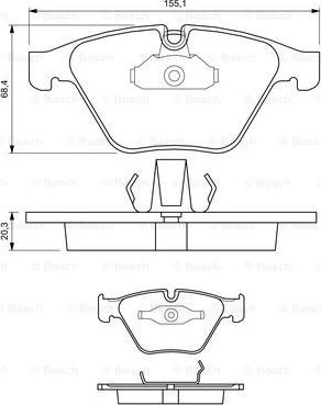 BOSCH 0 986 424 651 - Set placute frana,frana disc - allinparts.ro