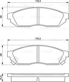 BOSCH 0 986 424 155 - Set placute frana,frana disc - allinparts.ro