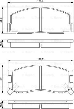 BOSCH 0 986 424 133 - Set placute frana,frana disc allinparts.ro
