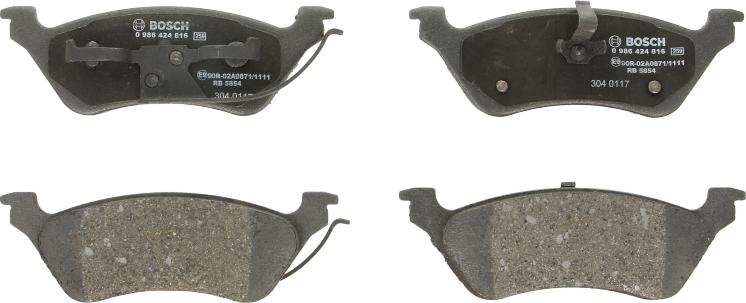 BOSCH 0 986 424 816 - Set placute frana,frana disc allinparts.ro