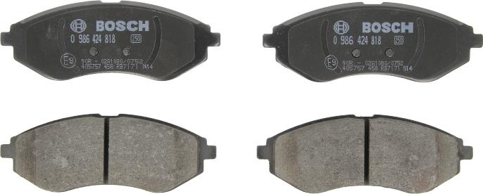 BOSCH 0 986 424 818 - Set placute frana,frana disc allinparts.ro