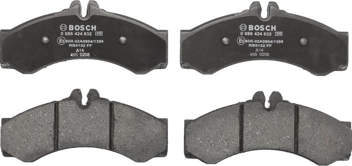 BOSCH 0 986 424 832 - Set placute frana,frana disc allinparts.ro