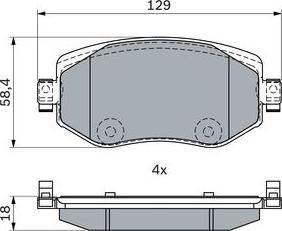 BOSCH 0 986 424 386 - Set placute frana,frana disc allinparts.ro