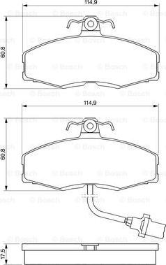 BOSCH 0 986 424 381 - Set placute frana,frana disc - allinparts.ro