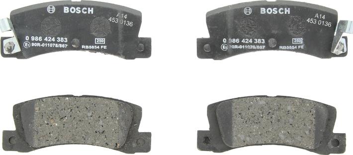 BOSCH 0 986 424 383 - Set placute frana,frana disc allinparts.ro