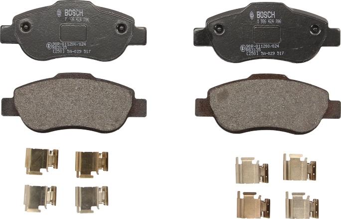 BOSCH 0 986 424 786 - Set placute frana,frana disc allinparts.ro