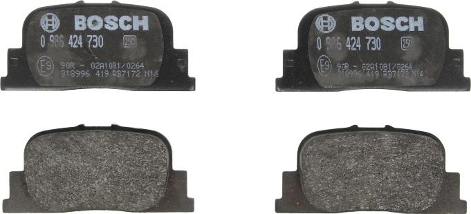 BOSCH 0 986 424 730 - Set placute frana,frana disc allinparts.ro