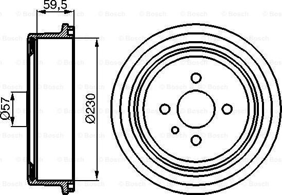 BOSCH 0 986 477 022 - Tambur frana allinparts.ro