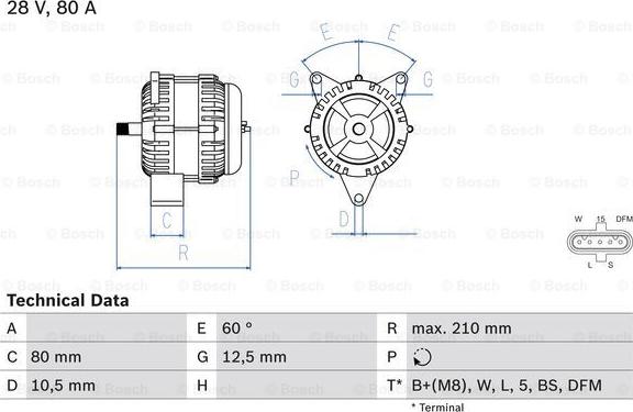 BOSCH 0 986 046 560 - Generator / Alternator allinparts.ro