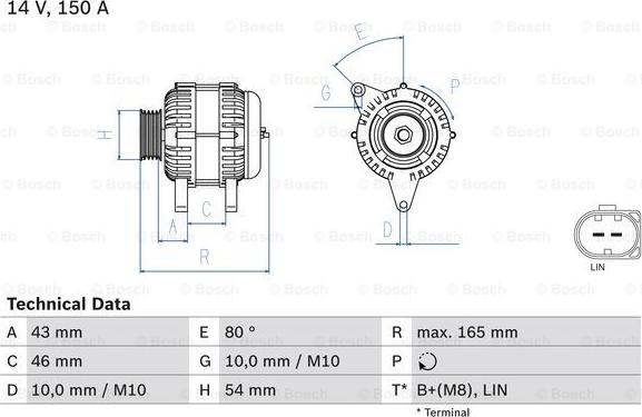 BOSCH 0 986 047 960 - Generator / Alternator - allinparts.ro