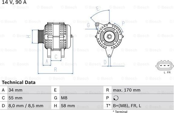 BOSCH 0 986 084 220 - Generator / Alternator allinparts.ro