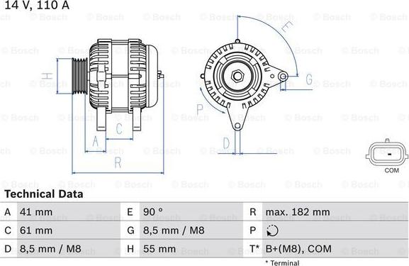 BOSCH 0 986 080 710 - Generator / Alternator - allinparts.ro