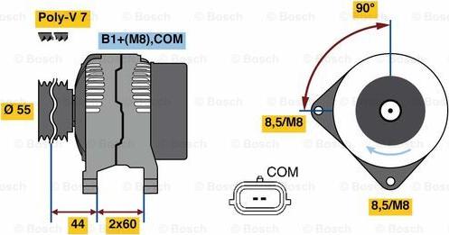 BOSCH 0 986 081 080 - Generator / Alternator - allinparts.ro