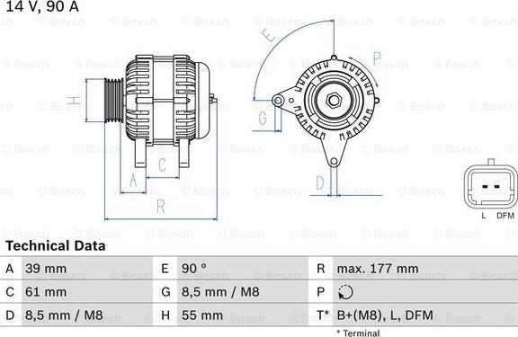 BOSCH 0 986 083 190 - Generator / Alternator allinparts.ro